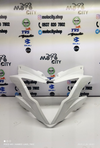 قاب ( فلاپ ) بغل کنسول بلوری چراغ موتور اپاچی 150 ، 60 و 180 جدید ( جفتی ) سفید