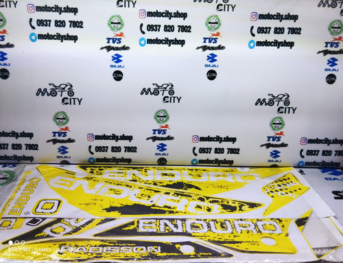 ارم ( برچسب )استیکر کامل بدنه موتور تریل گلد رادیسون زرد