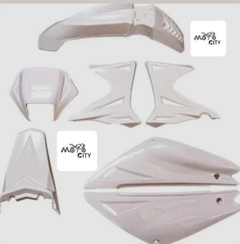 فلاپ کامل موتور سیکلت تریل روان ۲۰۰و۲۵۰ (قاب کامل) رنگ سفید ،شرکتی