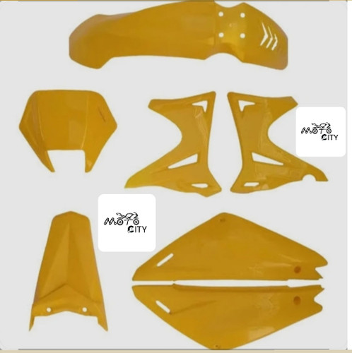 فلاپ کامل موتور سیکلت تریل روان ۲۰۰و۲۵۰ (قاب کامل) رنگ زرد،شرکتی