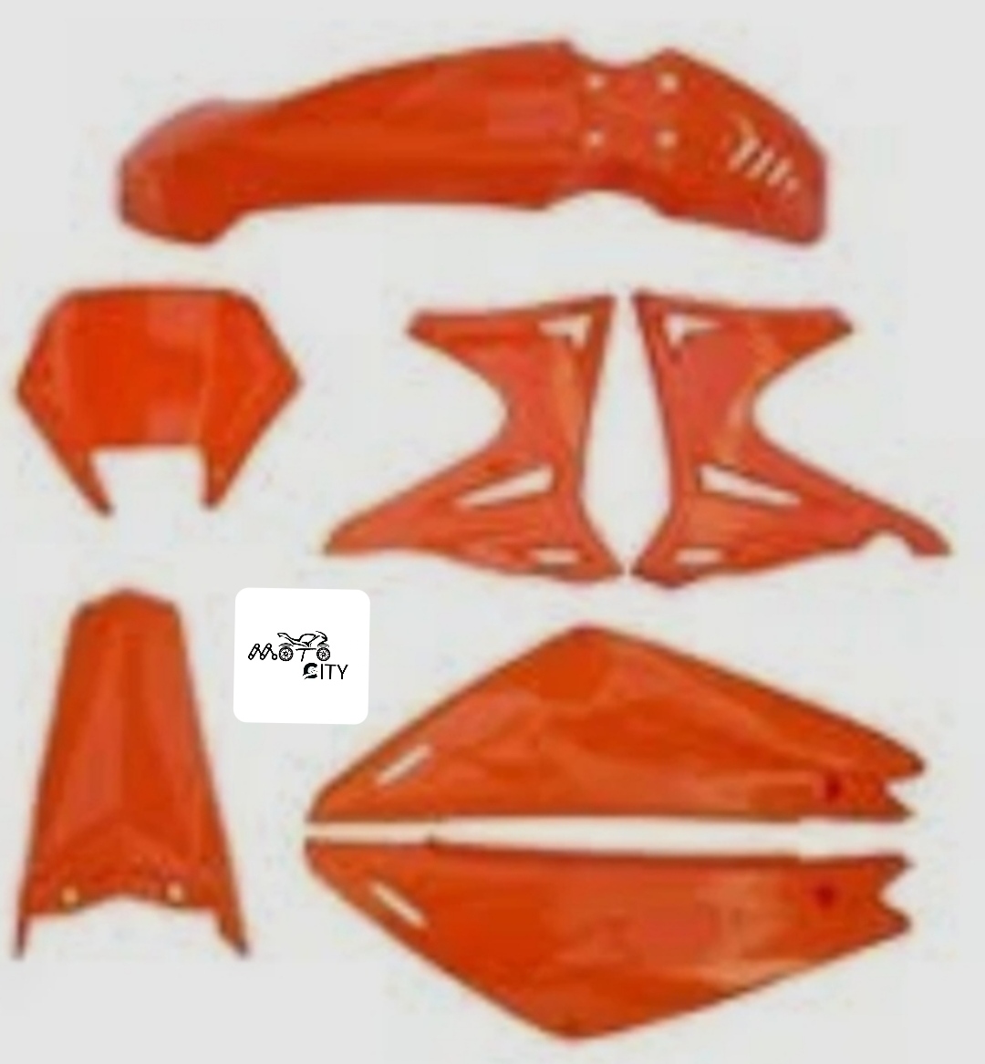 فلاپ کامل موتور سیکلت تریل روان ۲۰۰و۲۵۰ (قاب کامل) رنگ نارنجی،شرکتی
