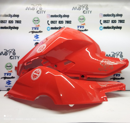 قاب ( کاور ) روی باک موتور بنلی 180 قرمز ( جفتی ) اصلی