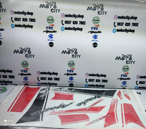 برچسب کامل آپاچی ۱۵۰,۱۶۰ قرمز مشکی