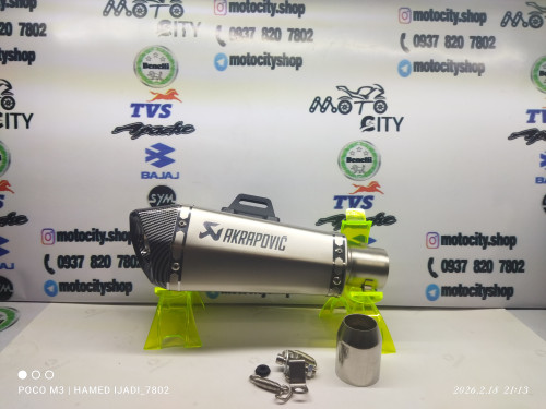 اگزوز (منبع)قهرمانی برند اکروپاویچ 6 گوش بست سرخود سایلنسردار نقره ای